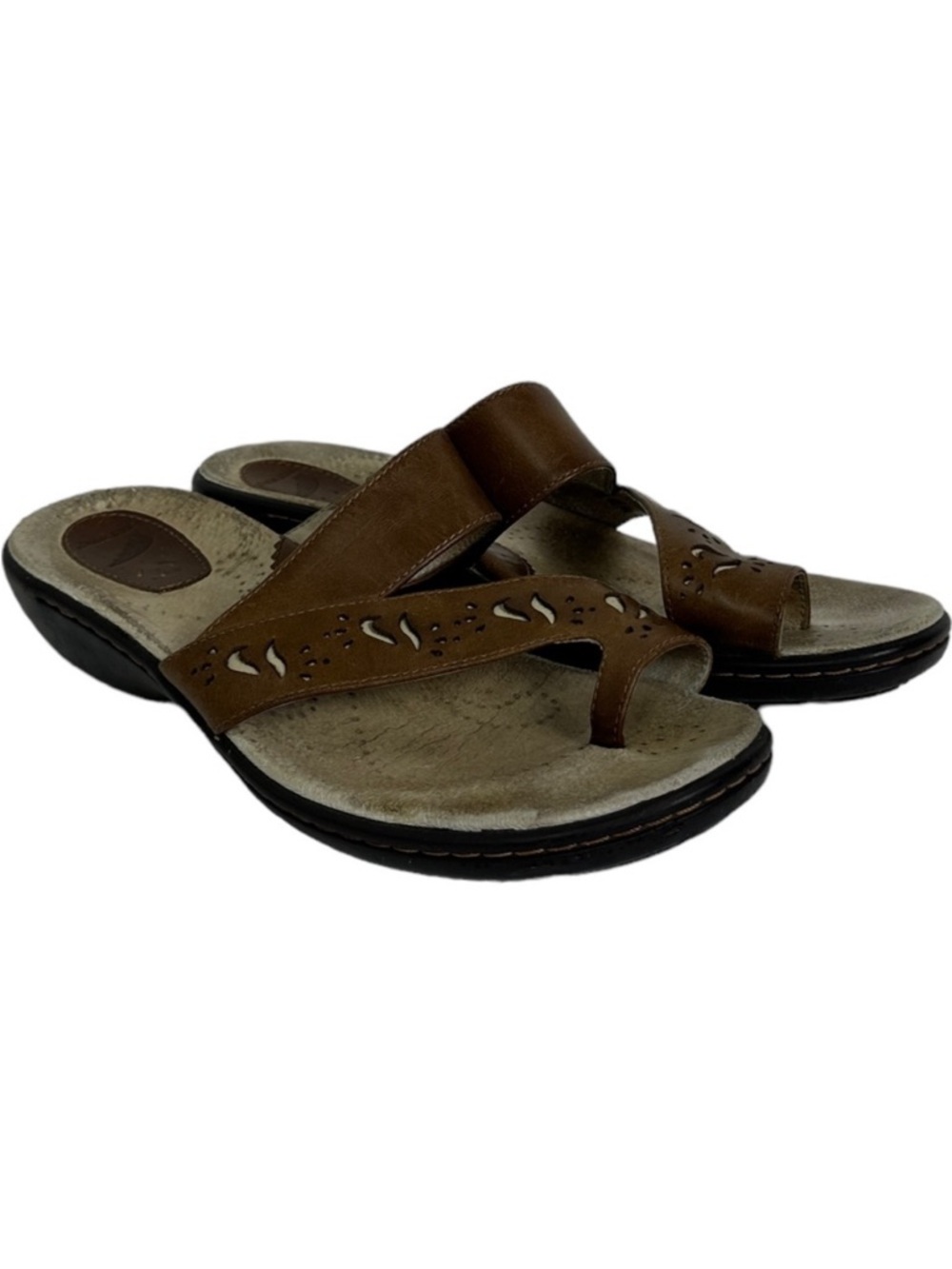 Red Wing Brown Leather‎ Sandals Size 6.5 B Womens Cutout Bohemian Summer Beach
